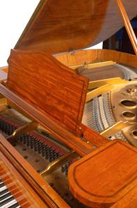 A Weber Mahogany and Marquetry Parlor Grand Piano