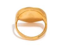 A Greek Style Gold Finger Ring with the Greek God Dionysos
