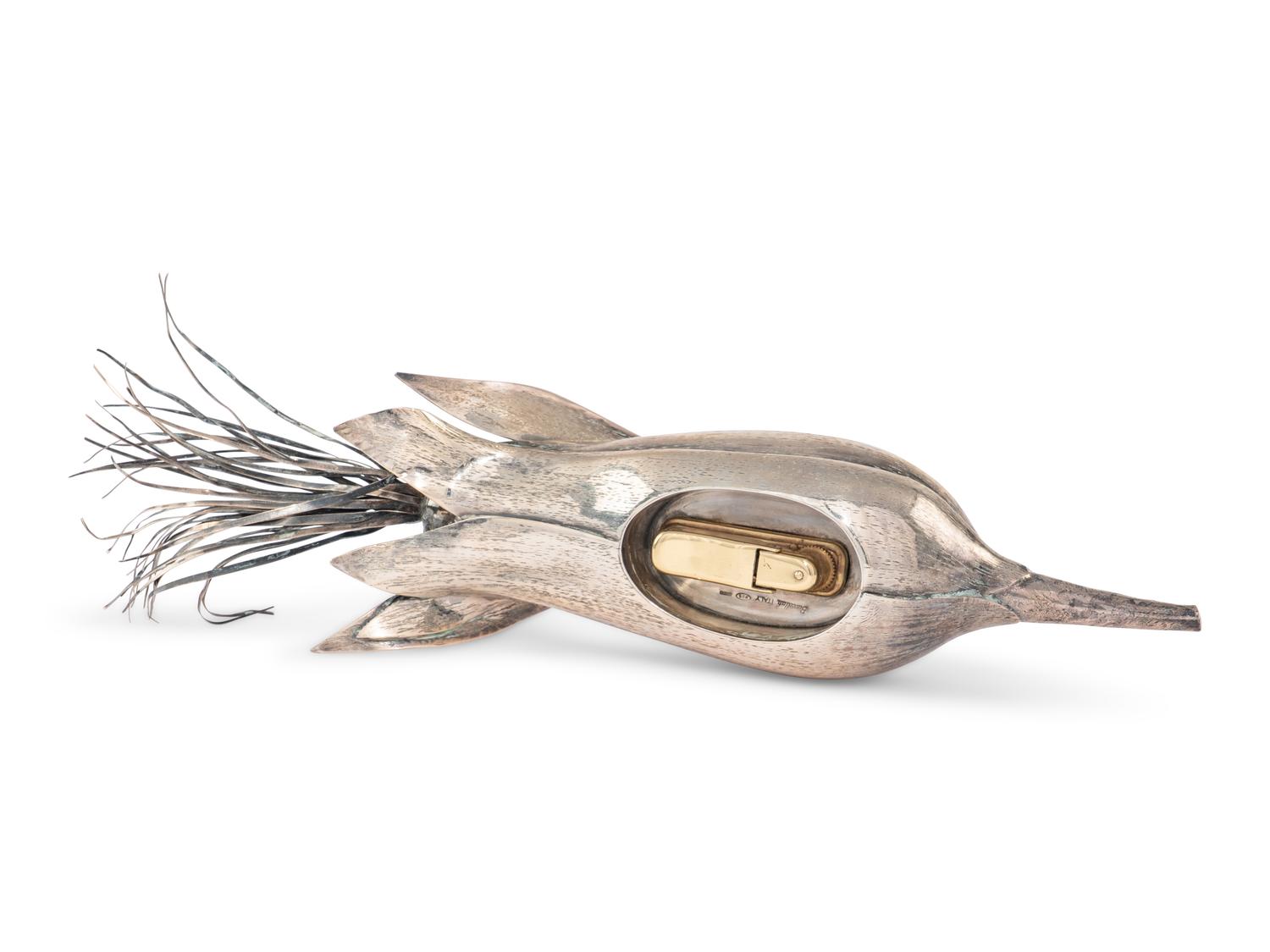 A Buccellati Silver Corn Form Table Lighter