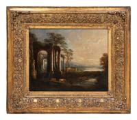 Continental School 19th Century Landscape with Ruins