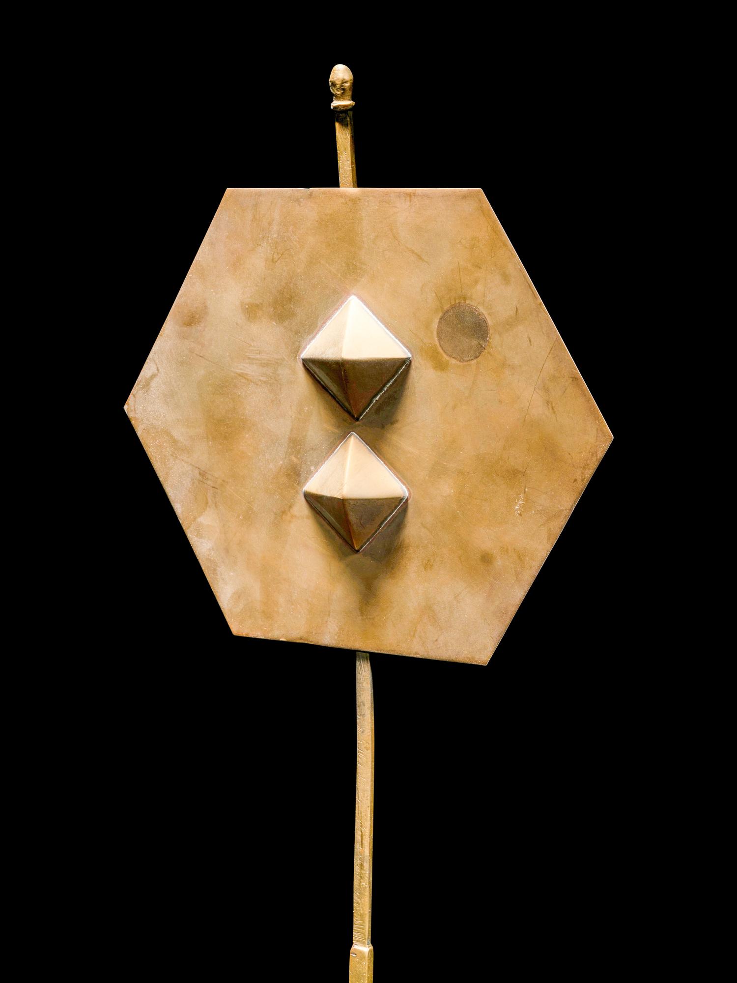 Three Chinese Copper Candlesticks