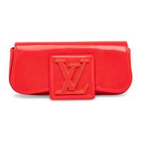 LOUIS VUITTON, PATENT RED SOBO CLUTCH