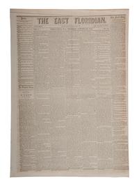 [ABOLITION]. John Brown's raid on Harpers Ferry reported in The East Floridian . Vol. I, No. 22. Fernandina, FL: Wm. H. Babcock, 20 October 1859.