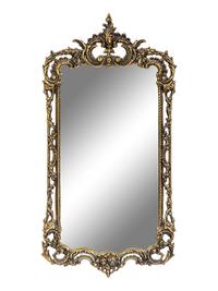 A Rococo Revival Gilt Metal Mirror