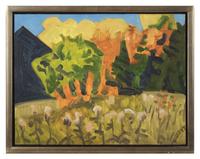 October Barn + Trees Afternoon , 1997