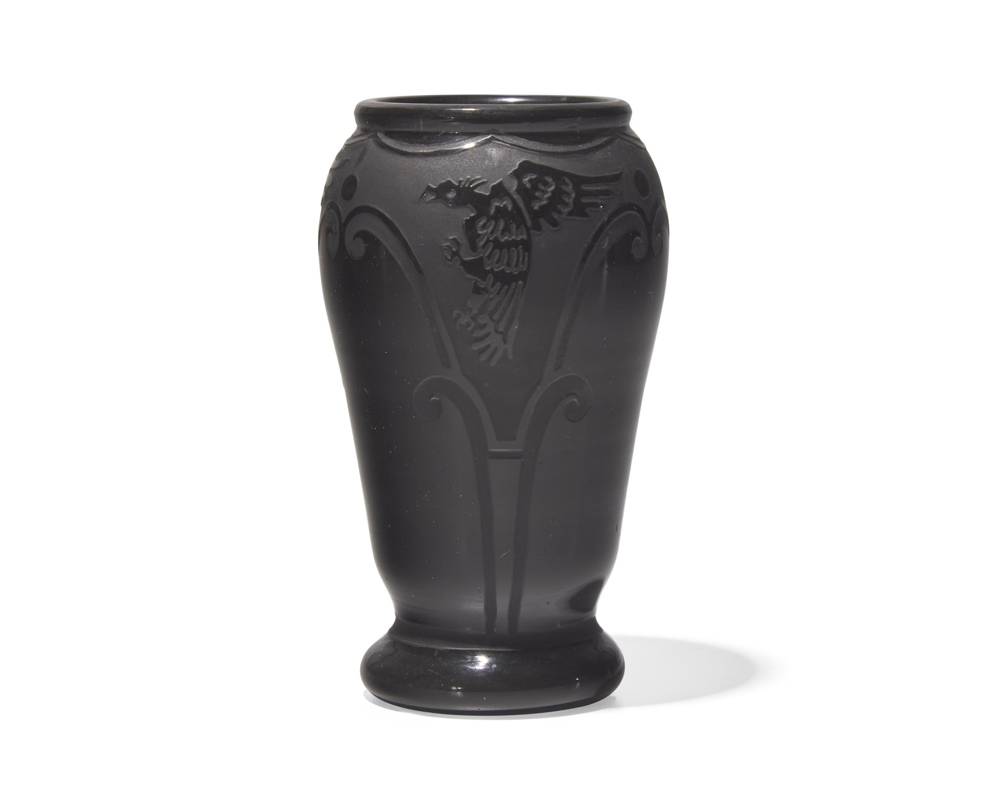 A French Art Deco Opaque Glass Vase