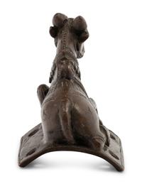 A Small Indian Bronze Figure of a Recumbent Bull