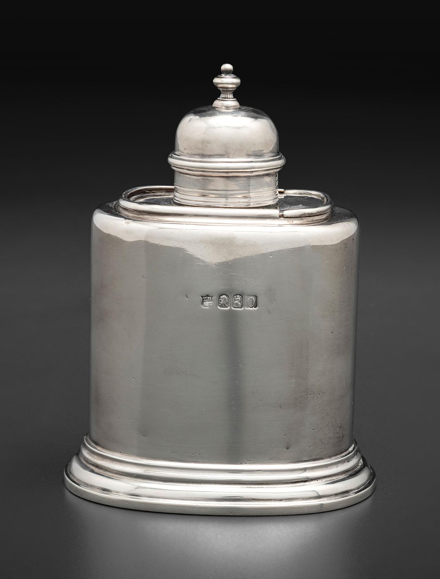 An English Silver Tea Caddy