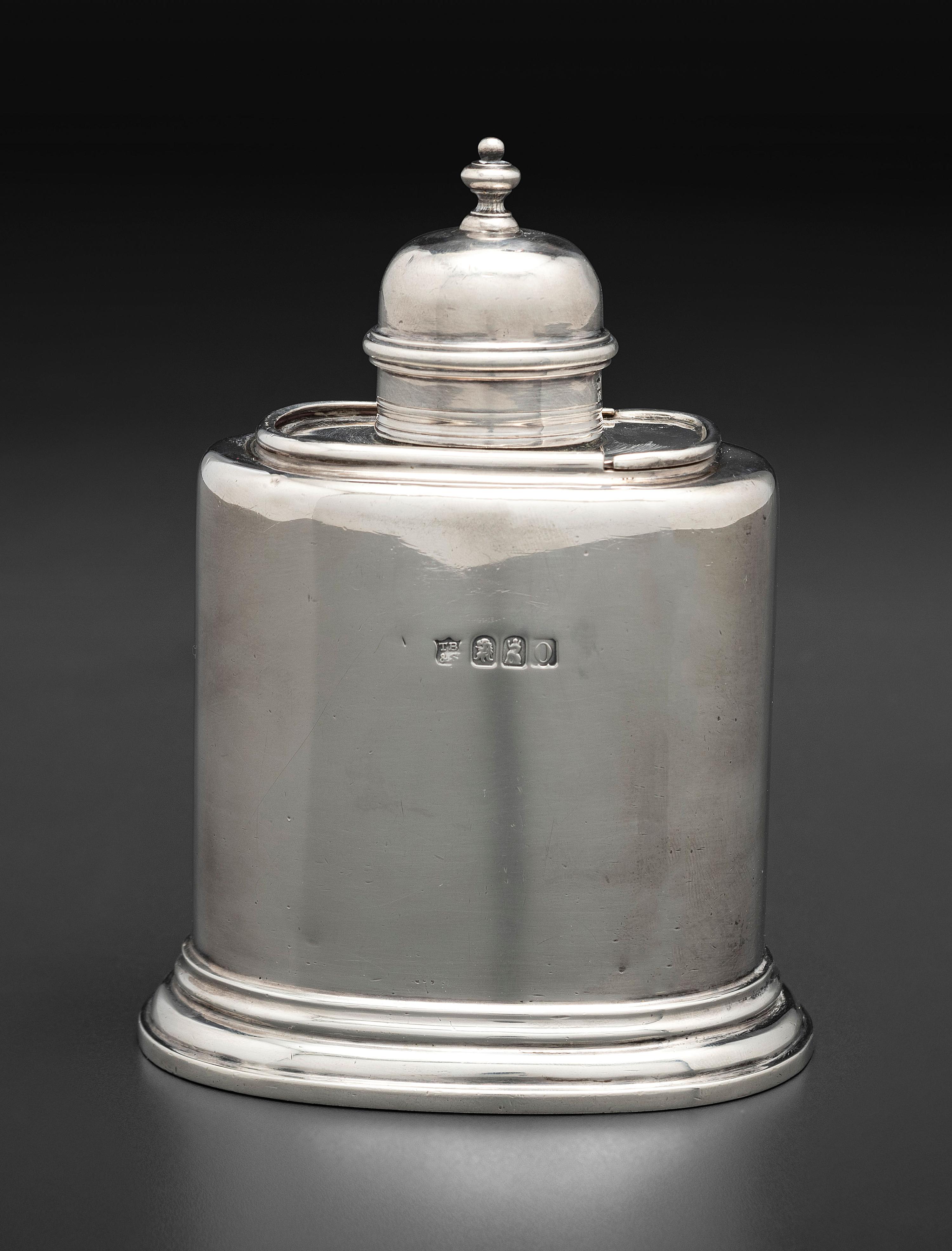 An English Silver Tea Caddy