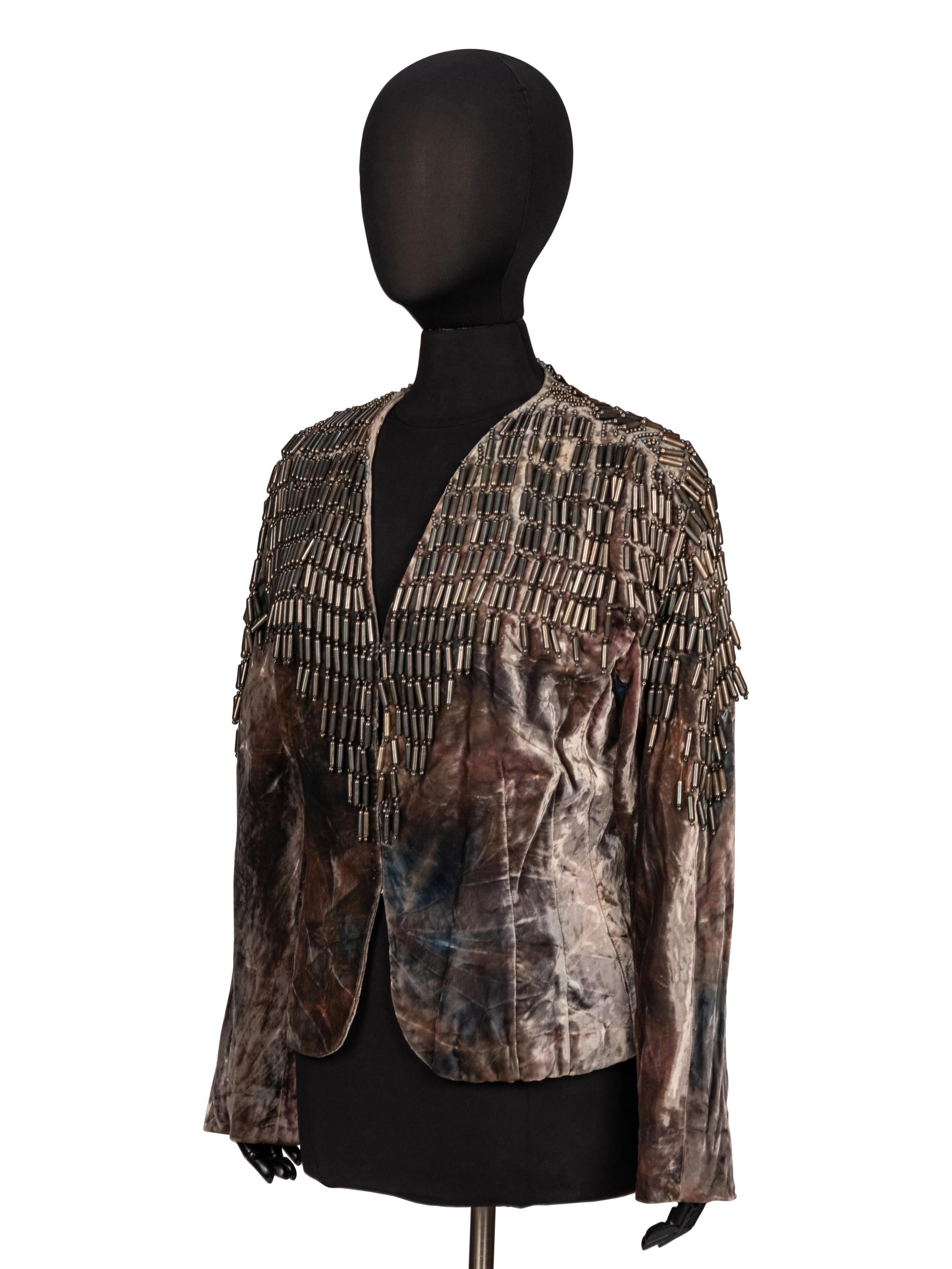 Krizia, Velvet Beaded 'Warrior’ Jacket, 1980s