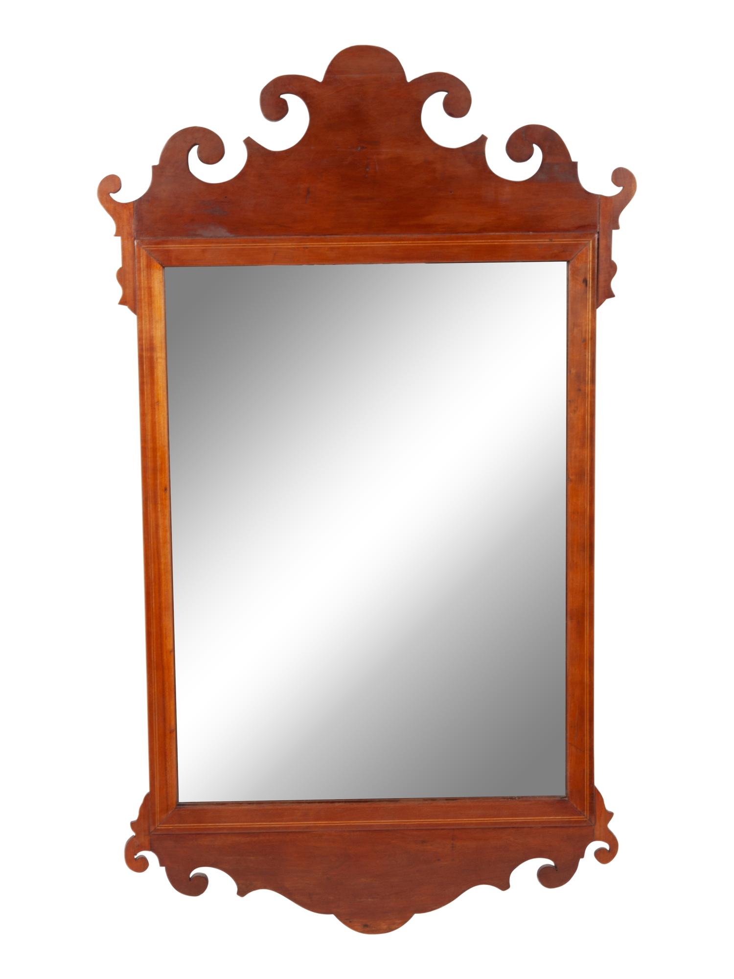 A Georgian Walnut Mirror