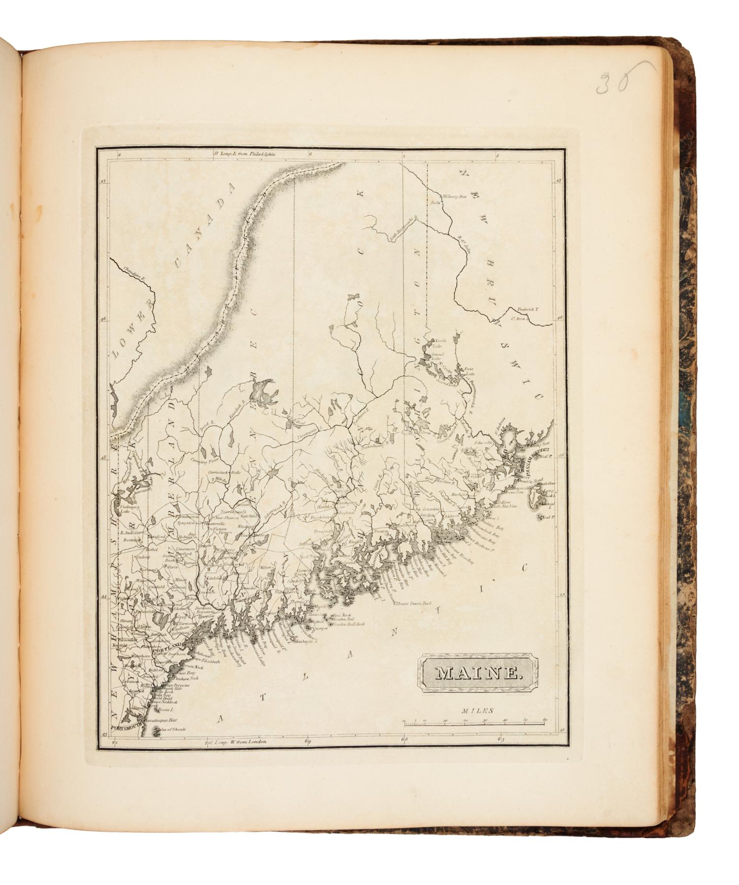 [ATLAS]. A New and Elegant General Atlas Containing Maps of Each of the United States. Balt. and Phila.: Lucas and Nicklin, [ca 1816].