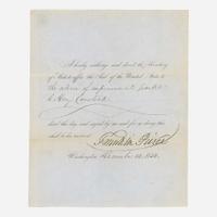 [Presidential] Van Buren, Martin, and Millard Fillmore and Franklin Pierce and James Buchanan Group of 4 Signed Documents