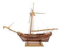 A Wood Model of a Gunboat Height 33 x length 47 inches. — 20TH CENTURY