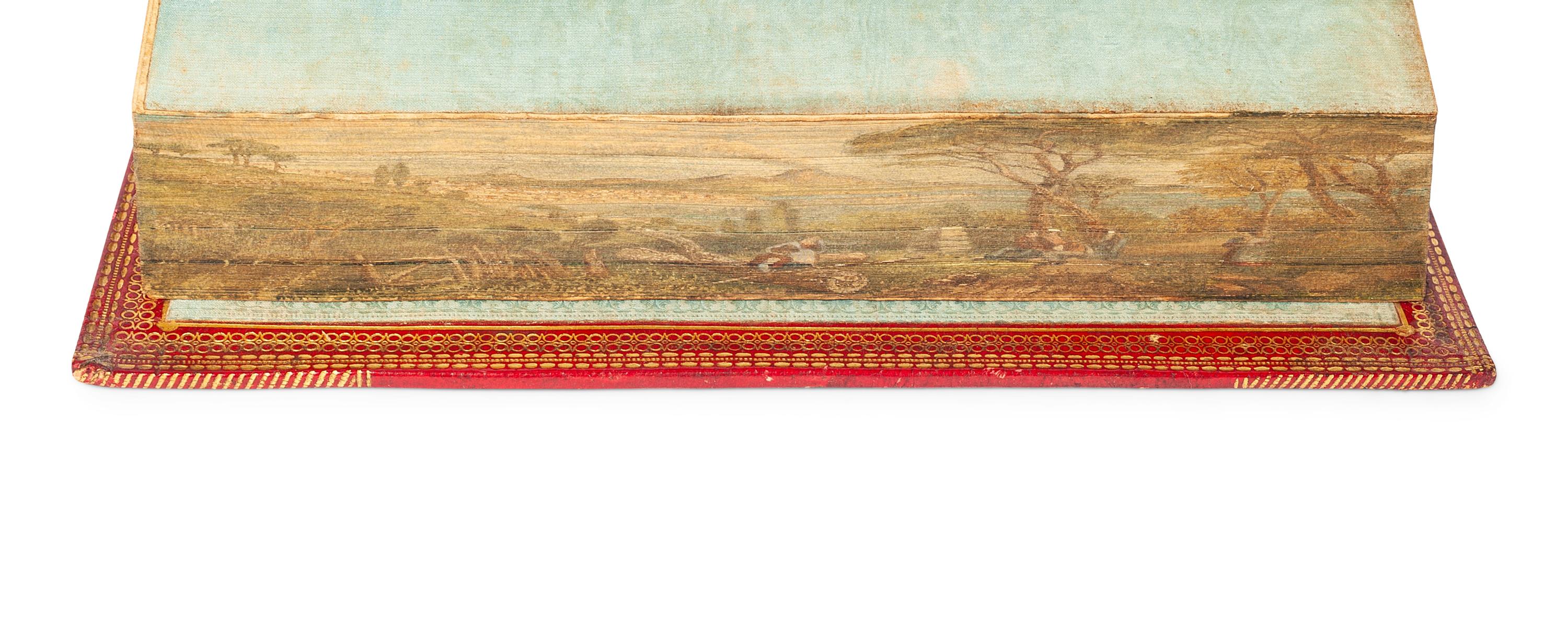 [FORE-EDGE PAINTING] -- BYRON, George Gordon Noel, Lord (1788-1824). The Gaiour. 1814. -- Childe Harold’s Pilgrimage, a Romaunt. 1814. -- Childe Harold’s Pilgrimage, Canto the Third . 1816. -- Childe Harold’s Pilgrimage, Canto the Fourth . 1818. -- Mazeppa, a Poem . 1819– All London: Thomas Davison for John Murray.