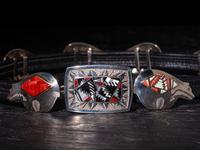 Silver Bear with Heartline Concha Belt