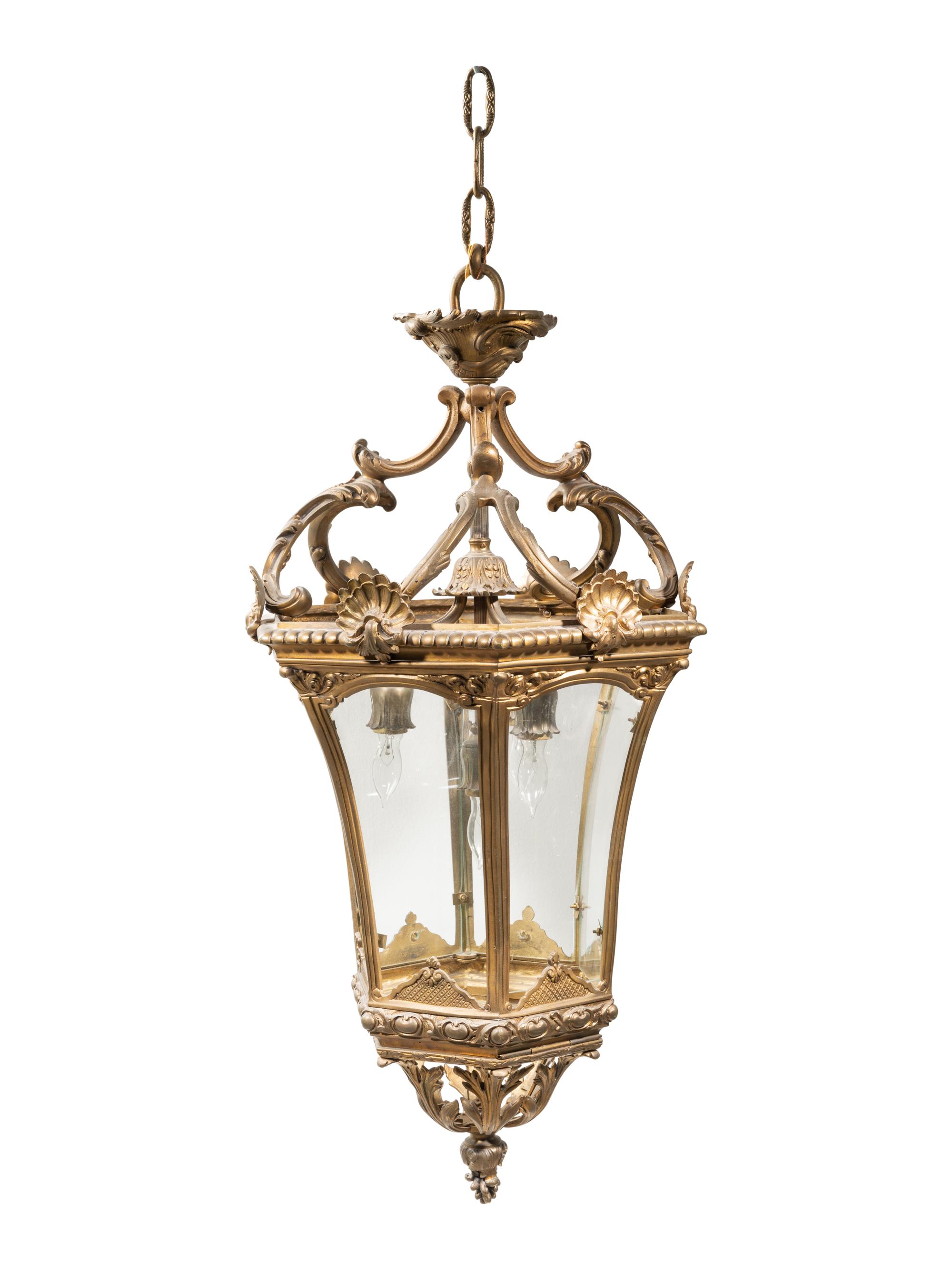 A Régence Style Gilt Bronze Hall Lantern