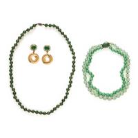 COLLECTION OF JADE JEWELRY