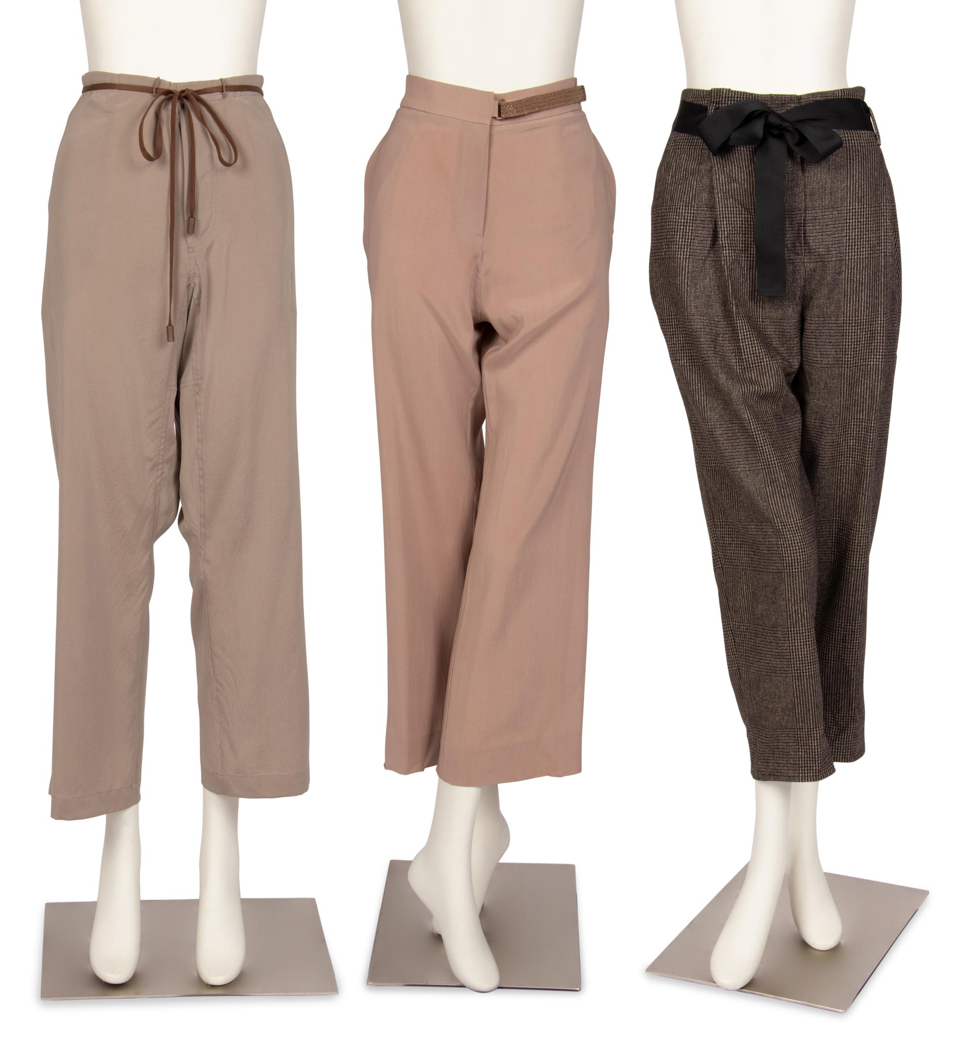 Three Brown Brunello Cucinelli Pants, 2015-20