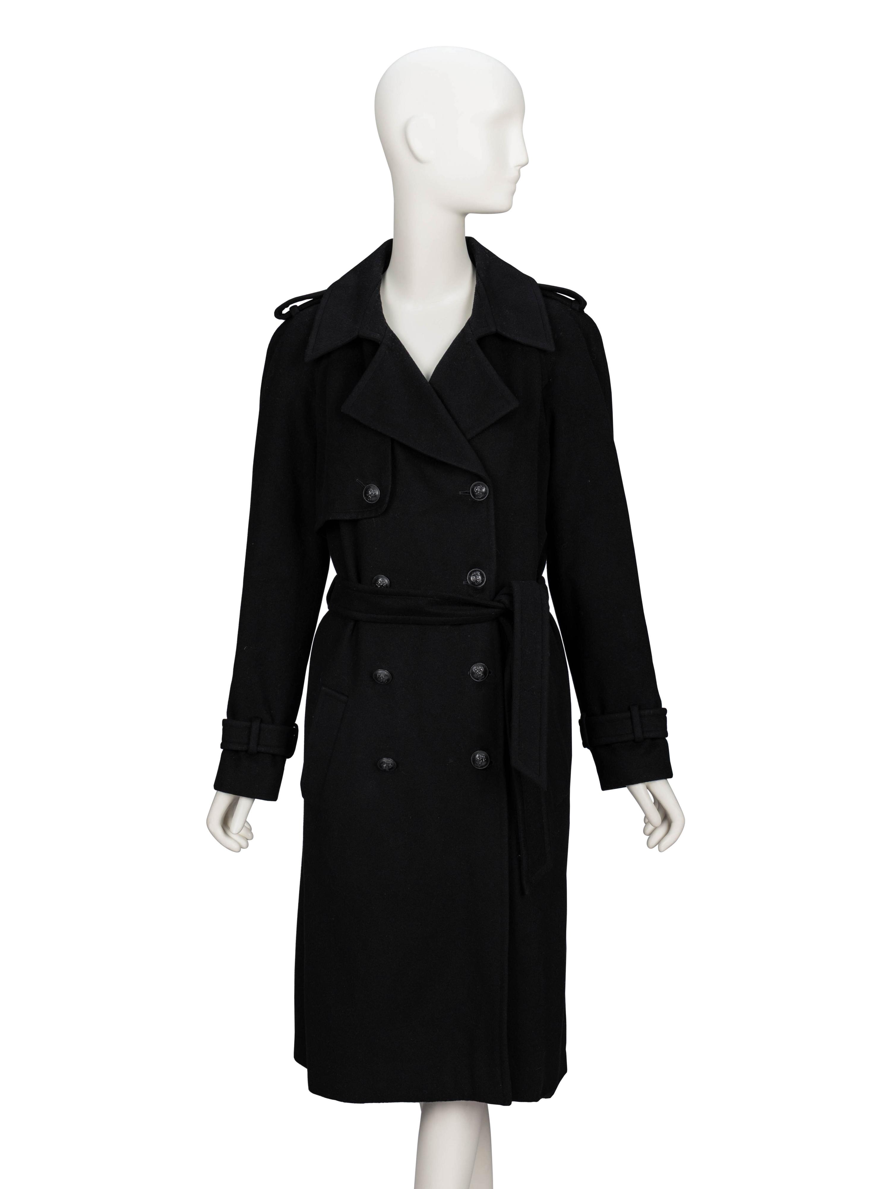 Chanel, Black Cashmere Trench Coat