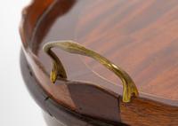A George III Inlaid Mahogany Oval Tray on Stand — 19TH CENTURY
