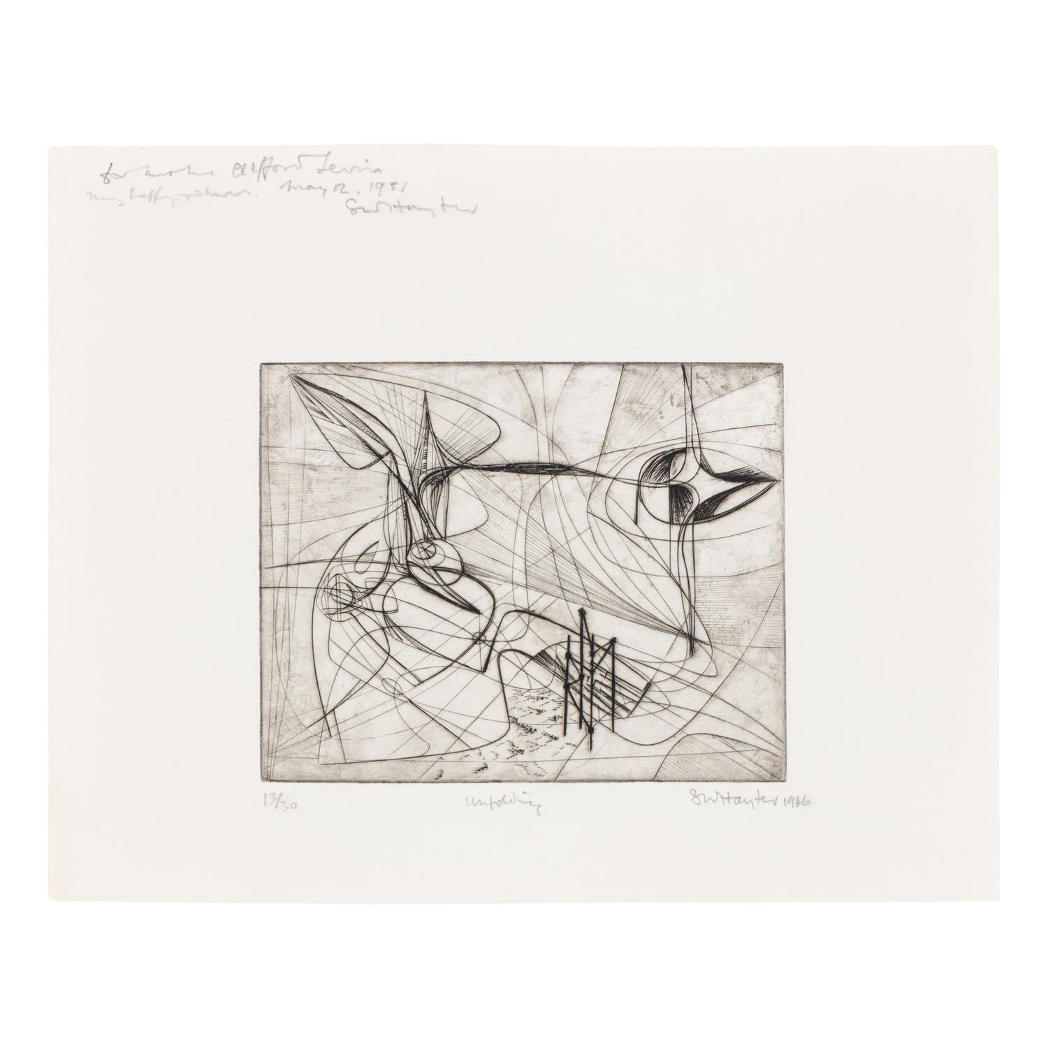 Stanley William Hayter (British, 1901-1988) — Unfolding , 1946