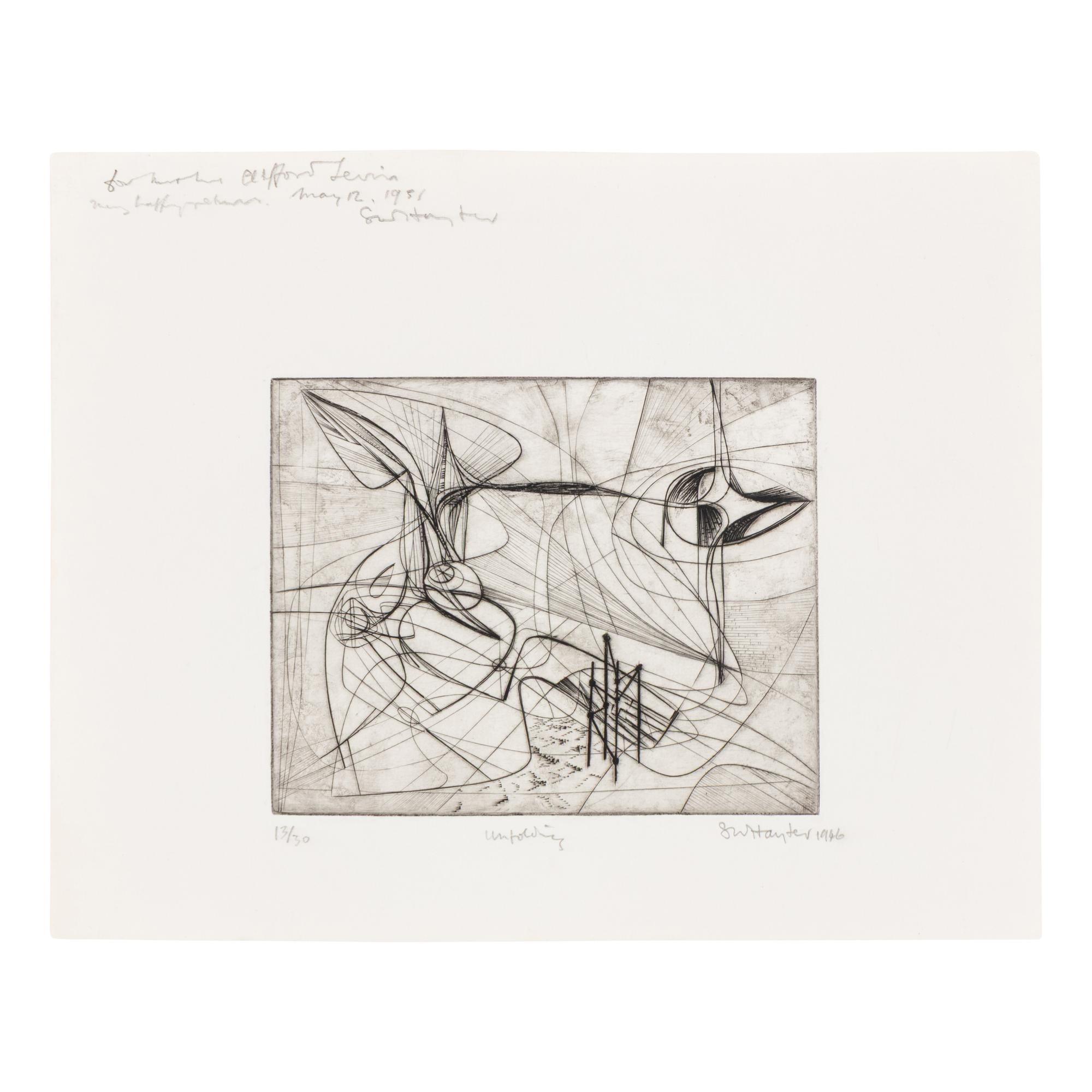 Stanley William Hayter (British, 1901-1988) — Unfolding , 1946