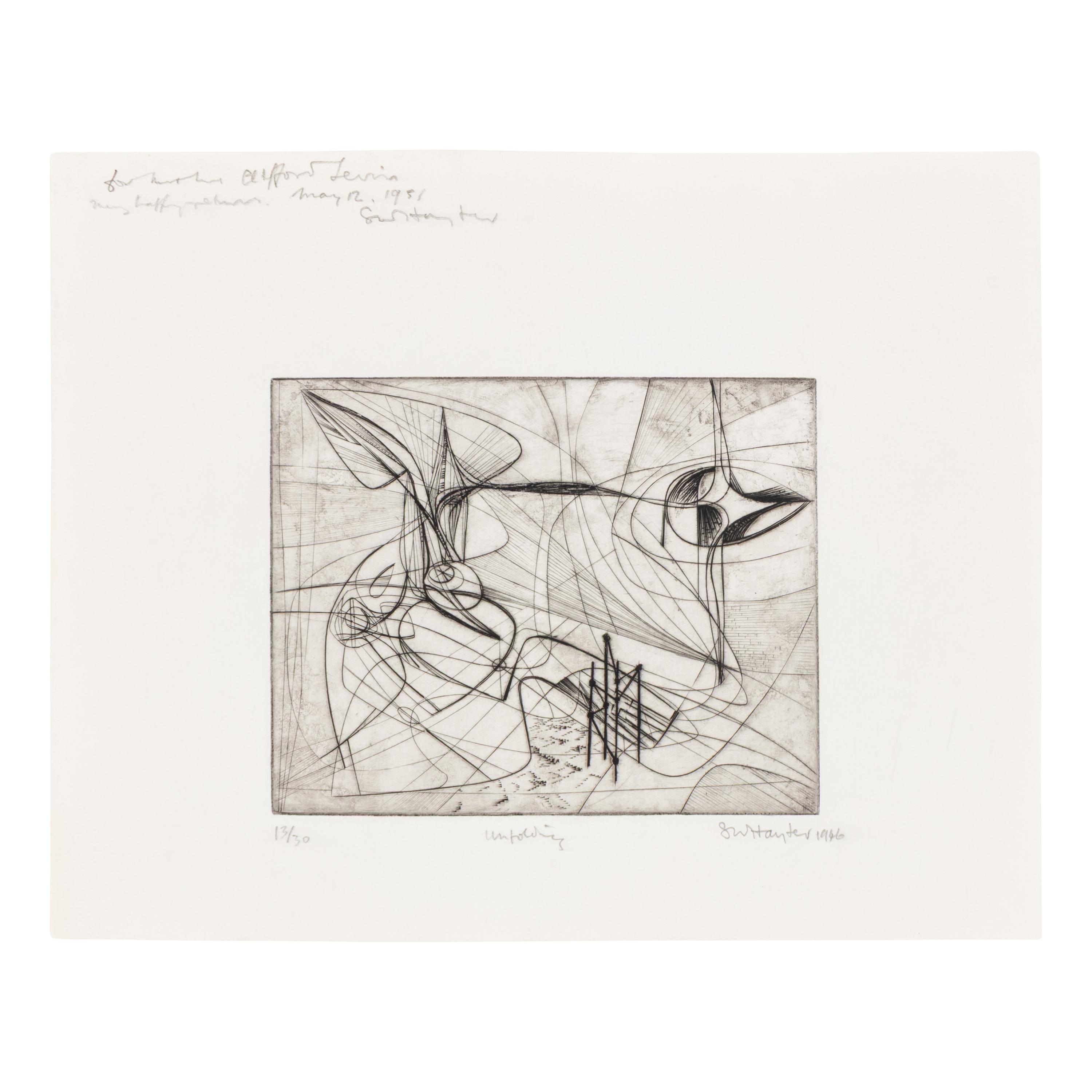 Stanley William Hayter (British, 1901-1988) — Unfolding , 1946