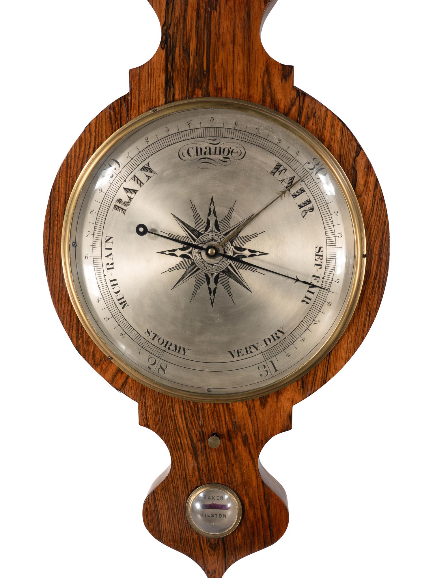 An English Rosewood Wheel Barometer