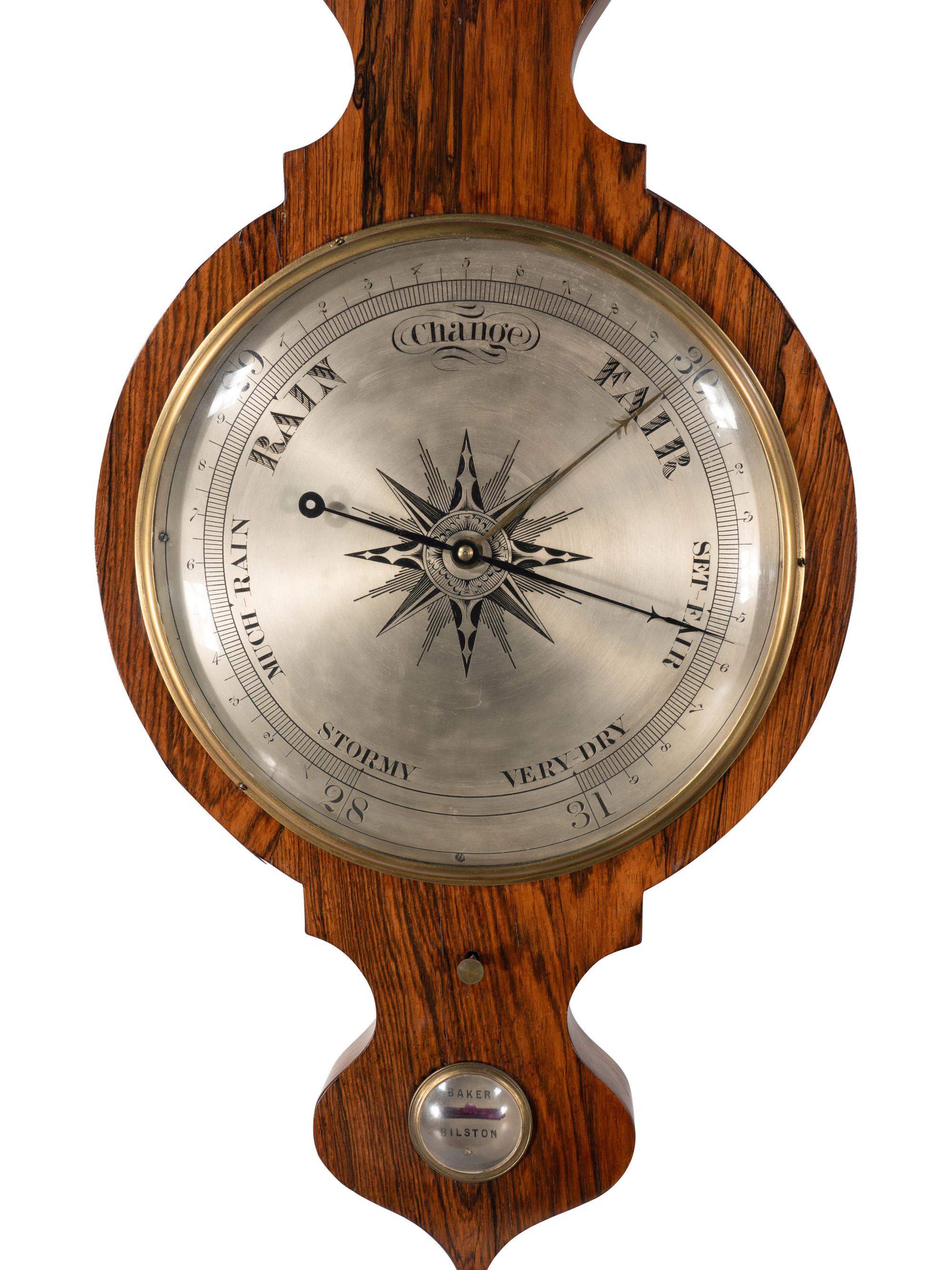 An English Rosewood Wheel Barometer