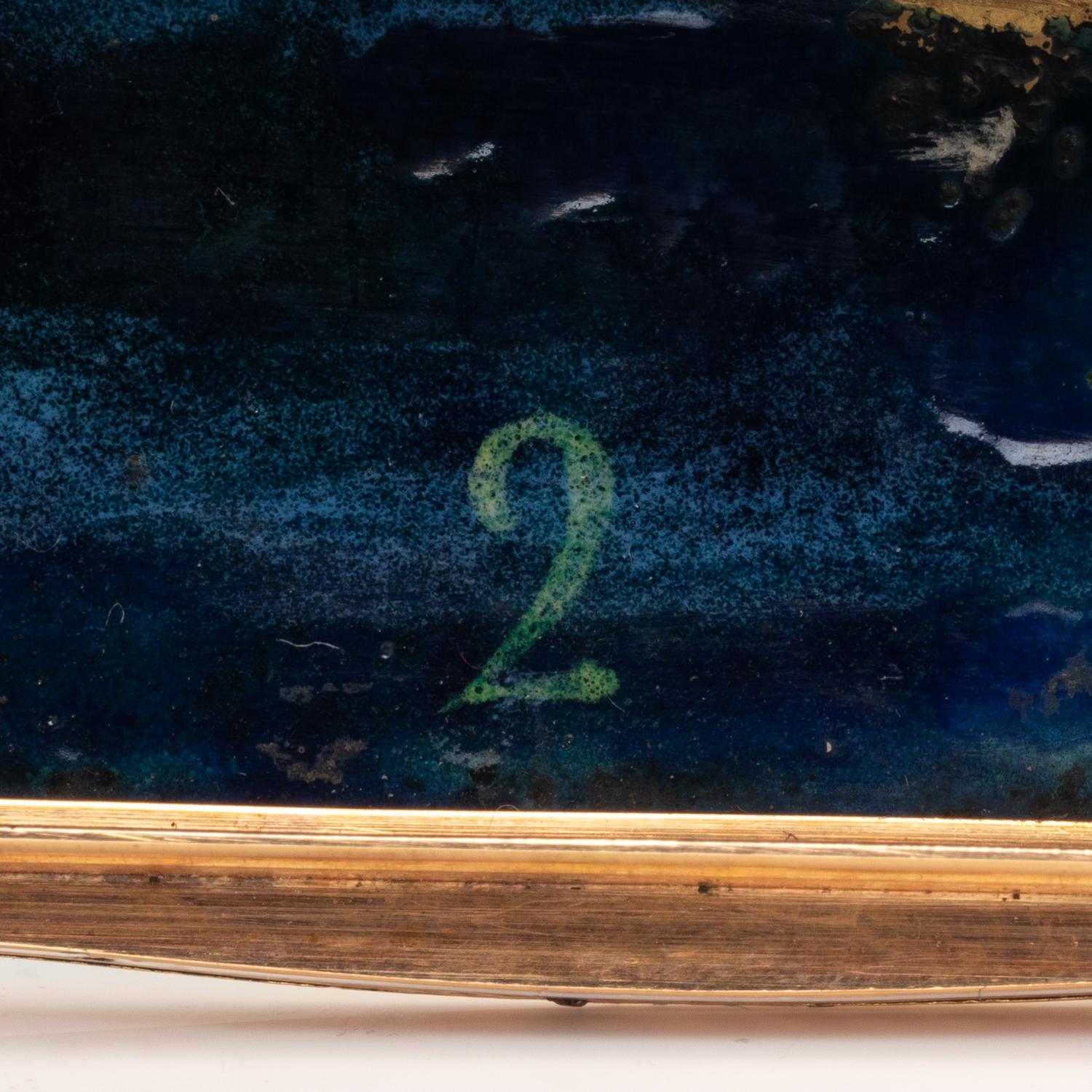A Gold and Enamel Toothpick Holder