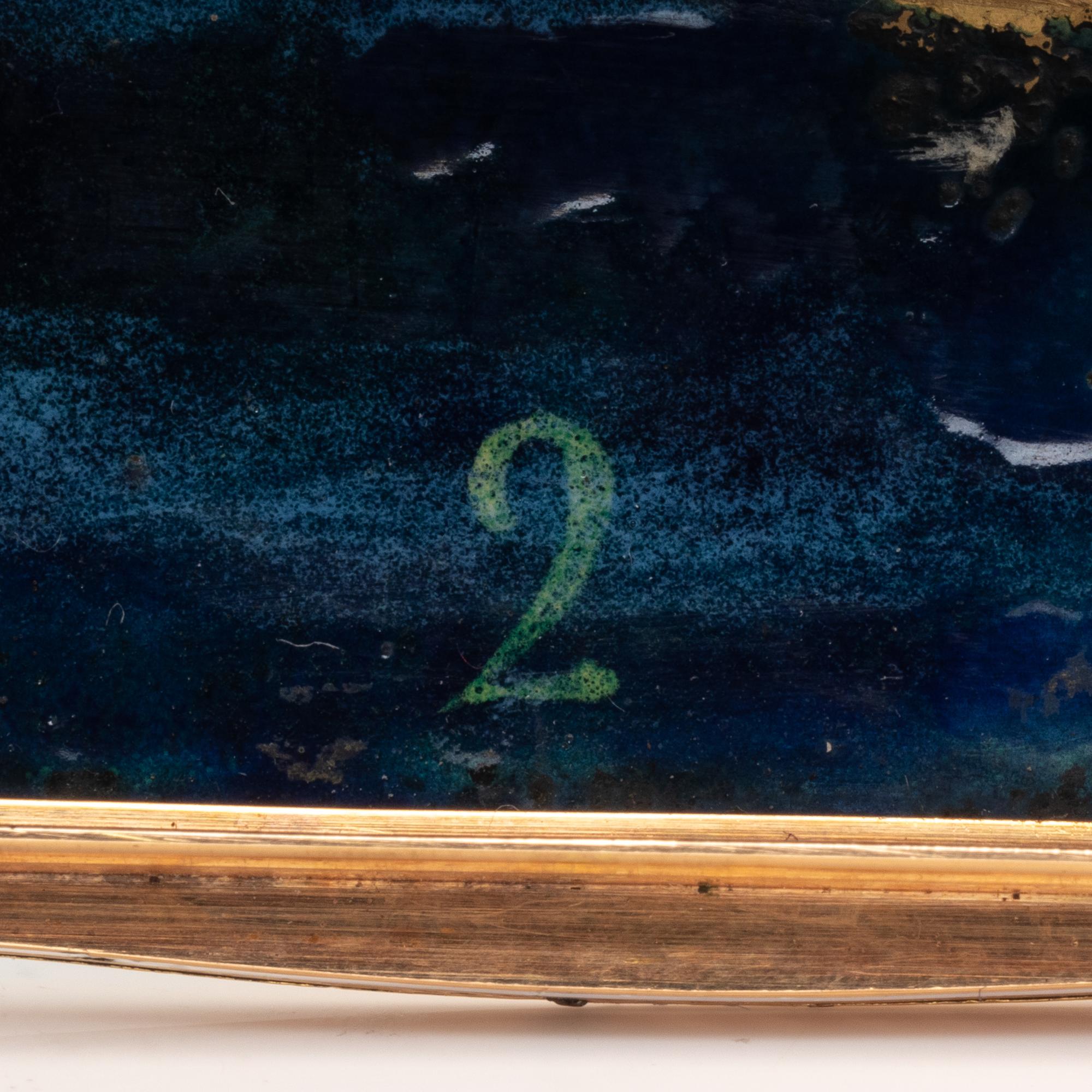 A Gold and Enamel Toothpick Holder