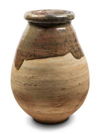 A Slip Glazed Pottery Storage Jar
