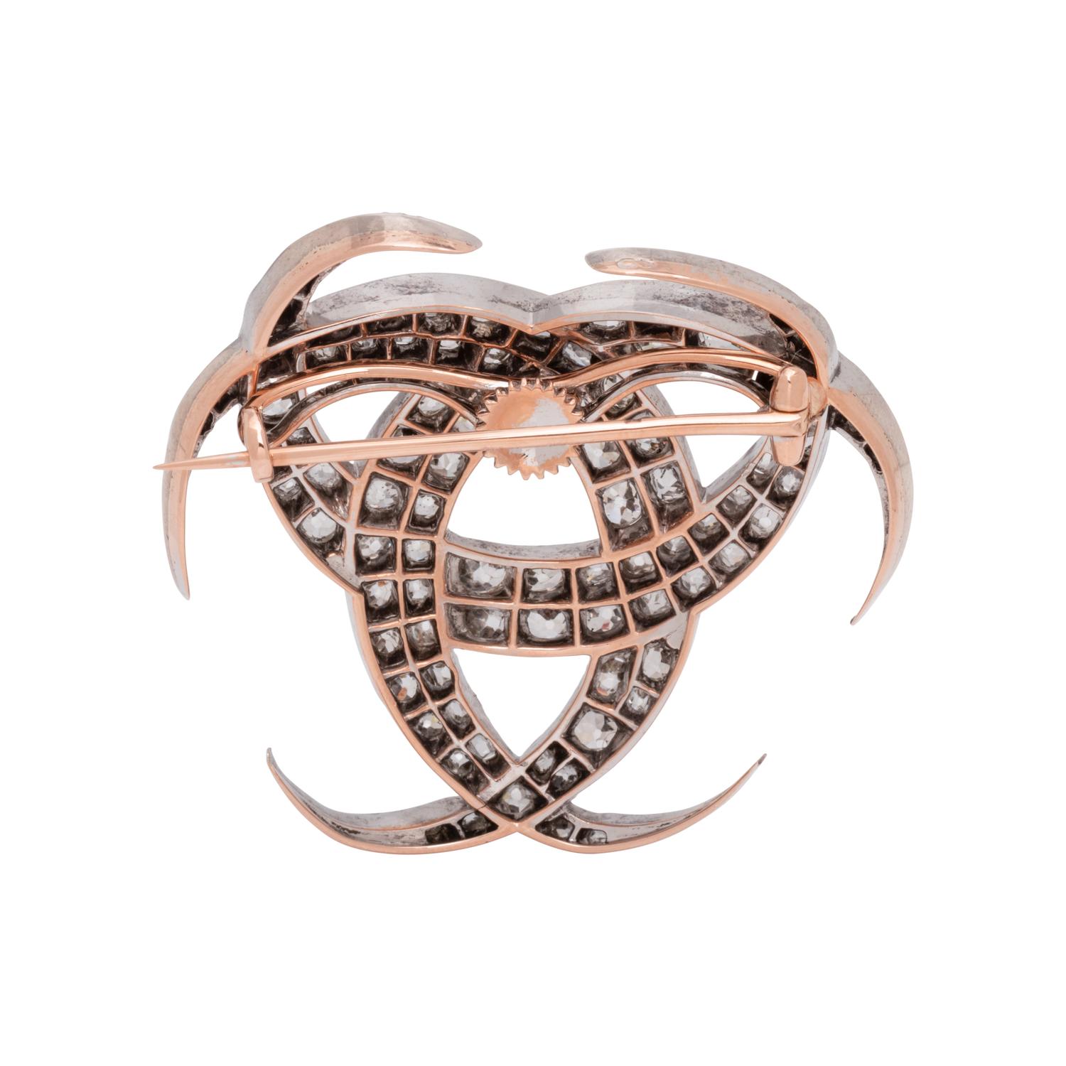 VICTORIAN, DIAMOND BROOCH