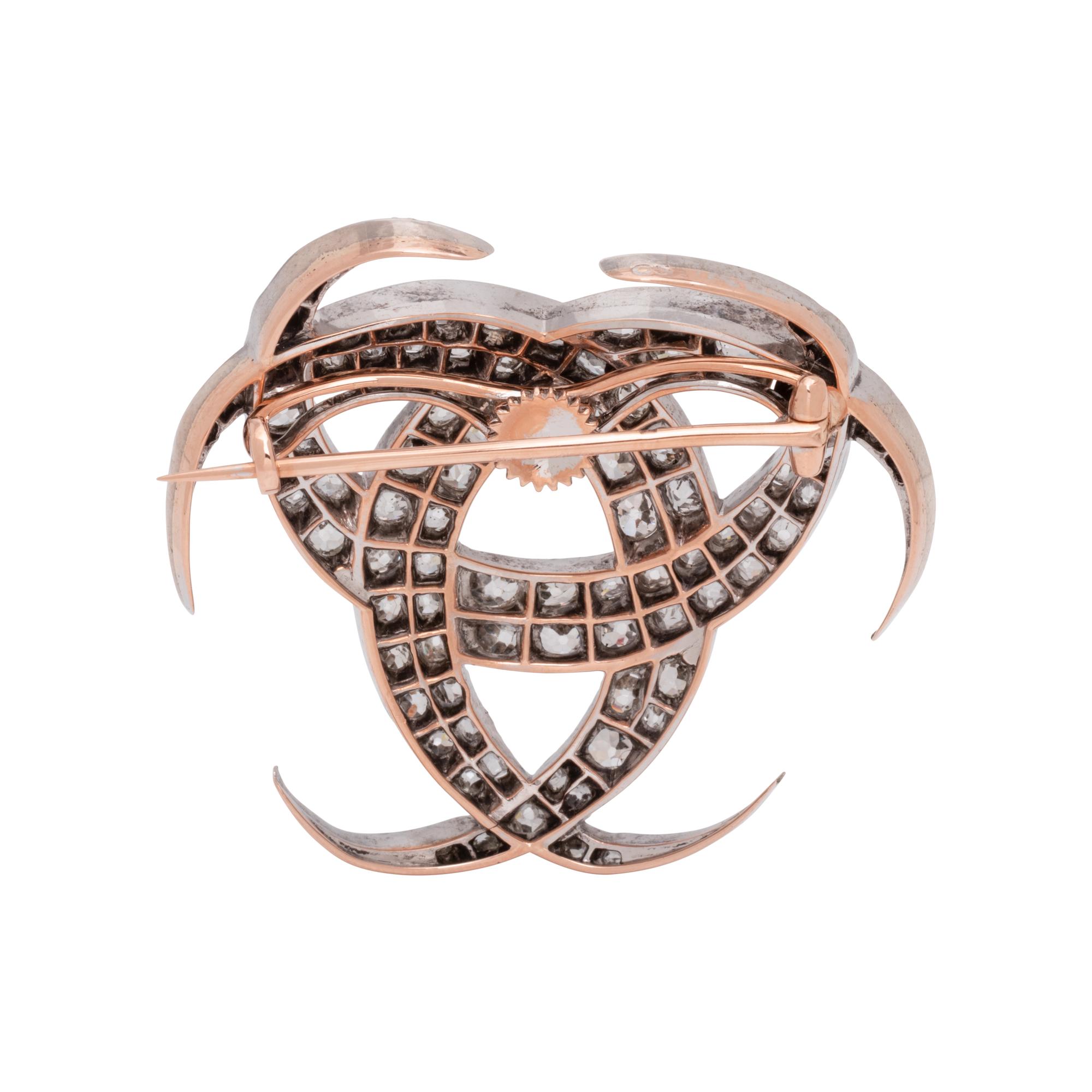 VICTORIAN, DIAMOND BROOCH
