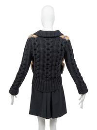Gucci Fox Fur Trimmed Knit Jacket, 2007