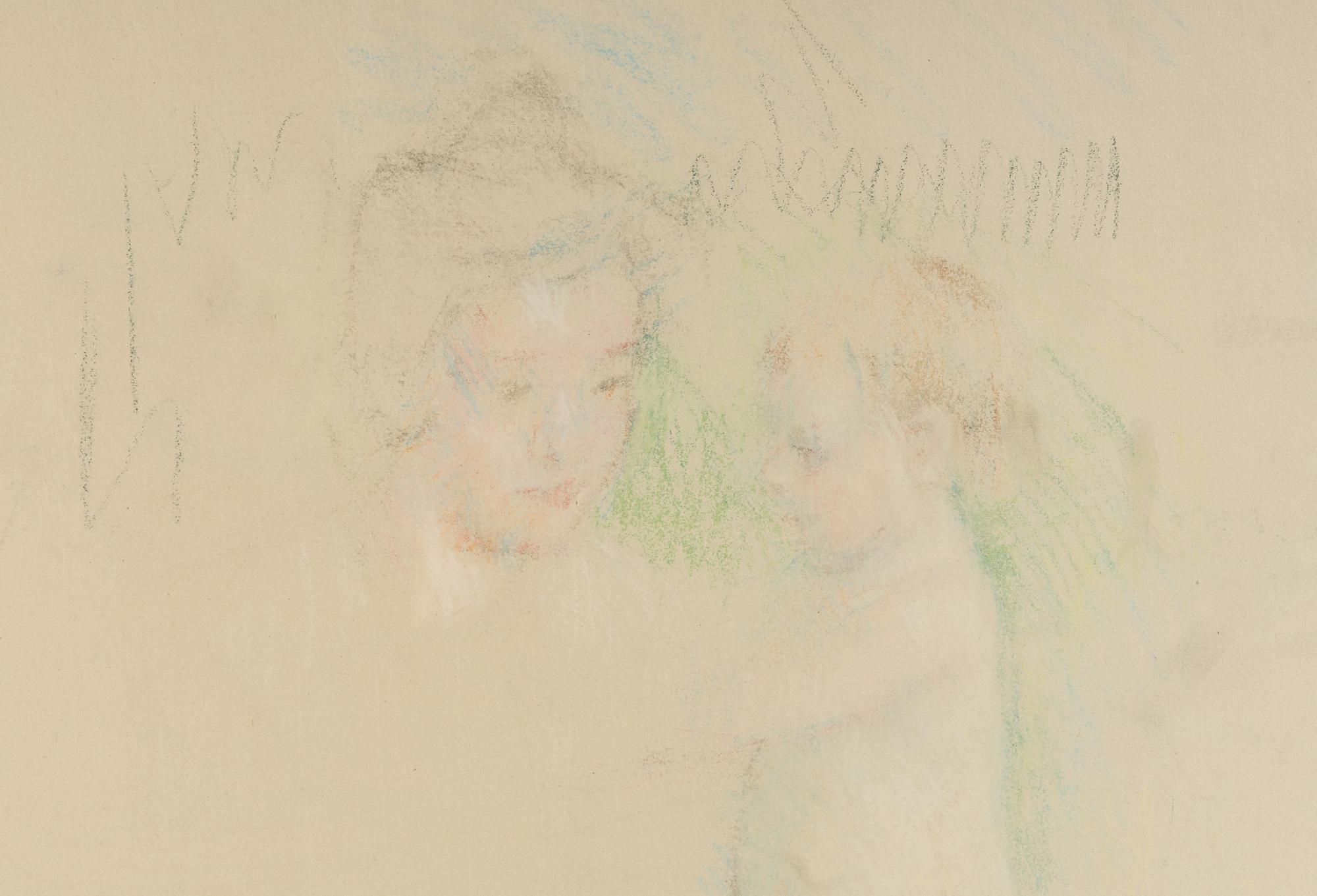 Nude Baby Standing Beside Mother, c. 1898-1899