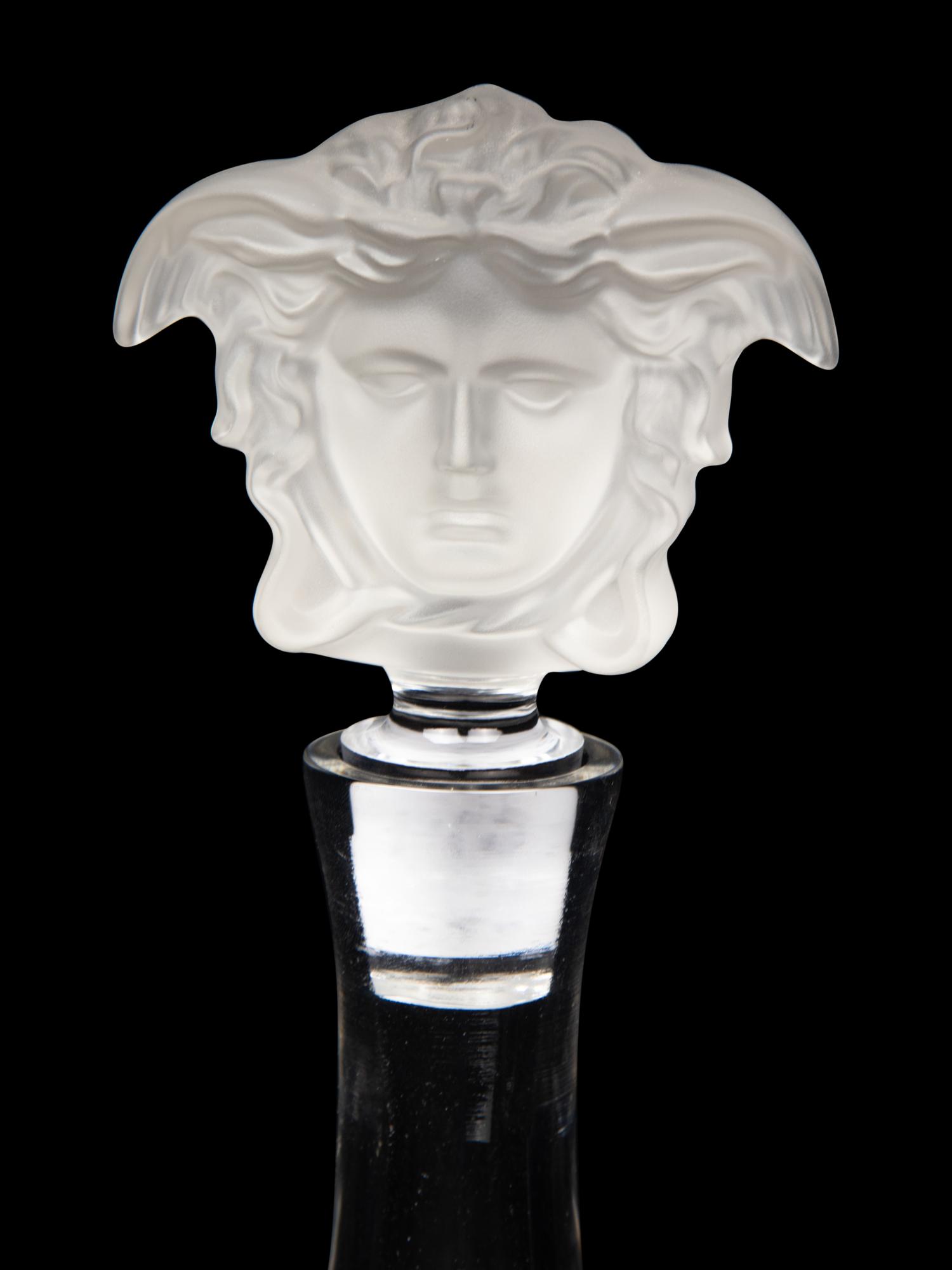A Versace Medusa Lumiere Glass Decanter