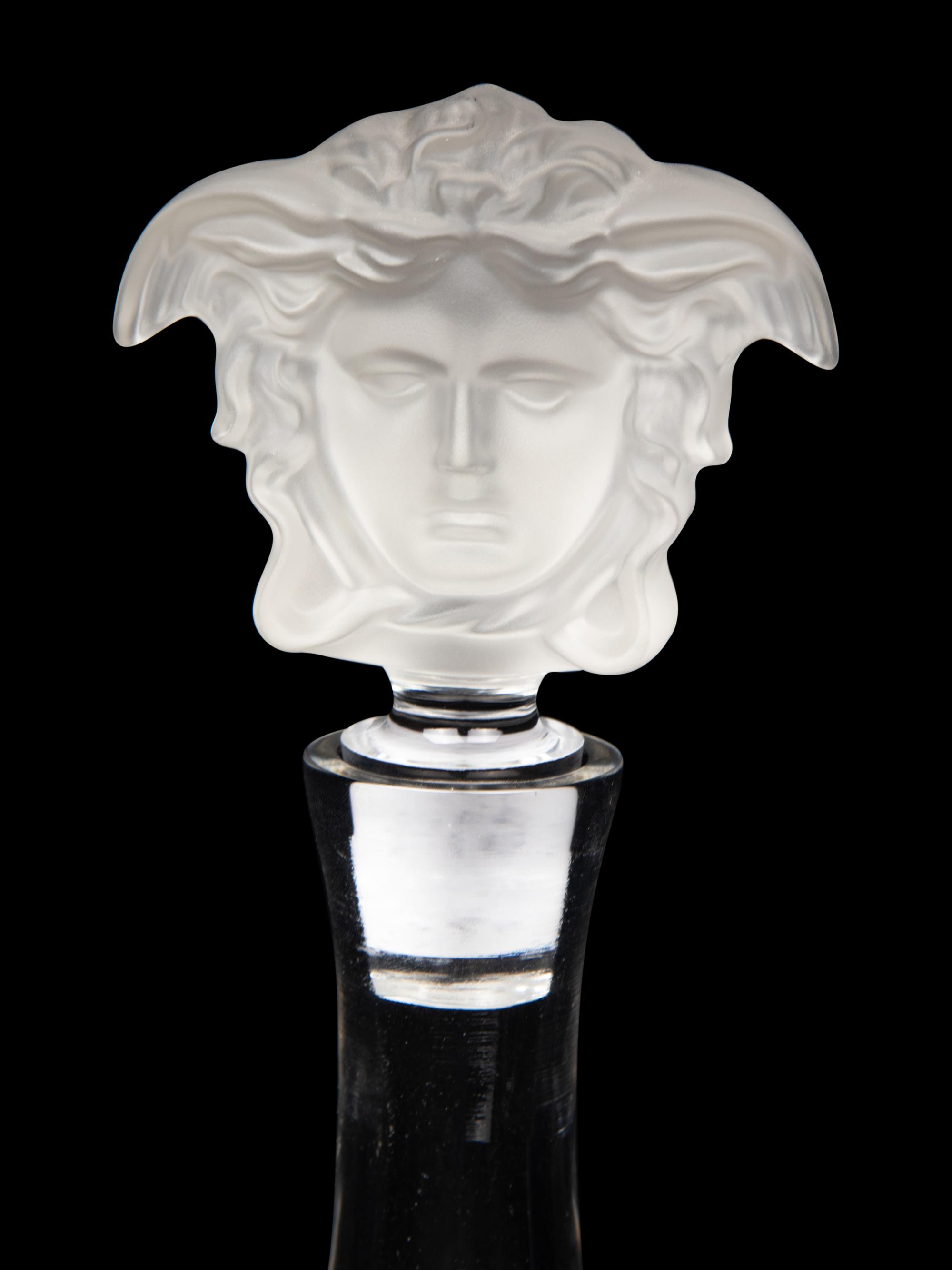 A Versace Medusa Lumiere Glass Decanter