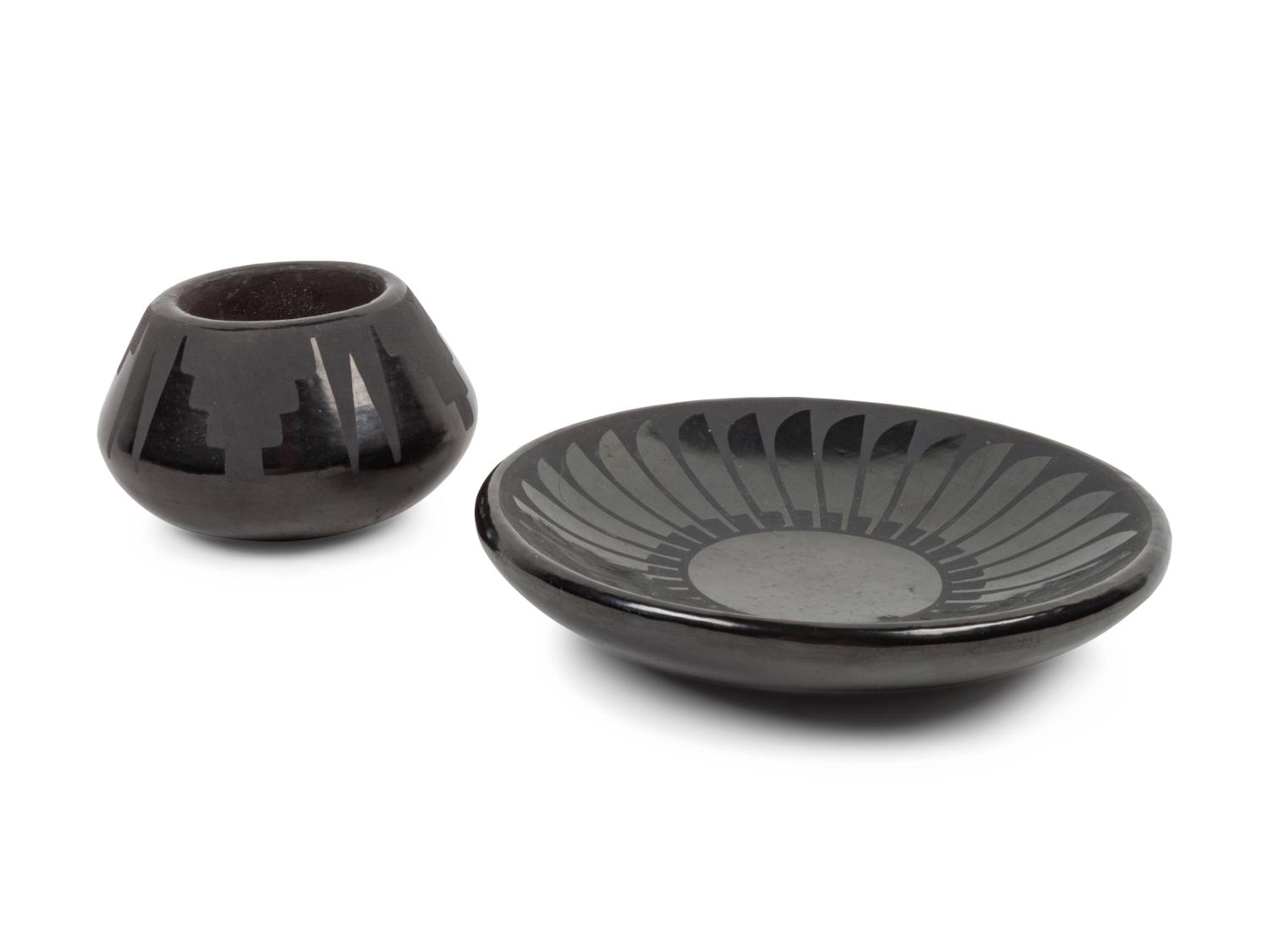 Blackware Jar and Plate