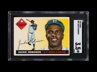 A 1955 Topps Jackie Robinson Baseball Card No. 50 (SGC 3.5 VG)