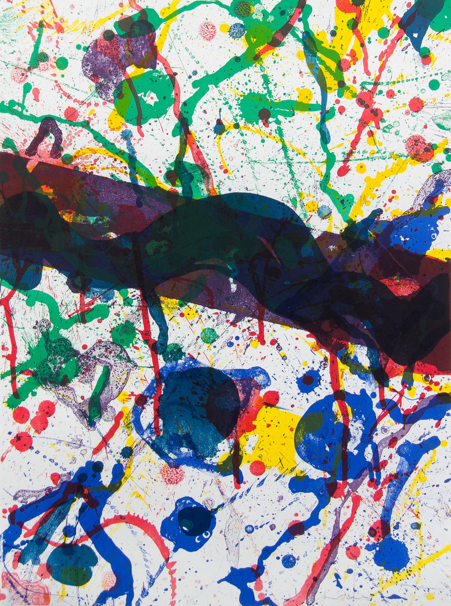 Sam Francis, (American 1923-1994), Untitled (from Michel Waldberg: Poemes dans la Ciel), 1986