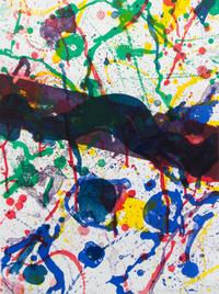 Sam Francis, (American 1923-1994), Untitled (from Michel Waldberg: Poemes dans la Ciel), 1986
