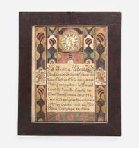 A Fraktur birth record for Maria Adam Samuel Bentz (1792-1850)