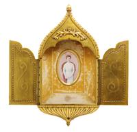 A Portrait Miniature on Ivory, Height of ivory 7 x width 4 1/2 inches.