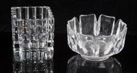 Two Orrefors Glass Articles Height of first 6 1/2 inches. — 20TH CENTURY