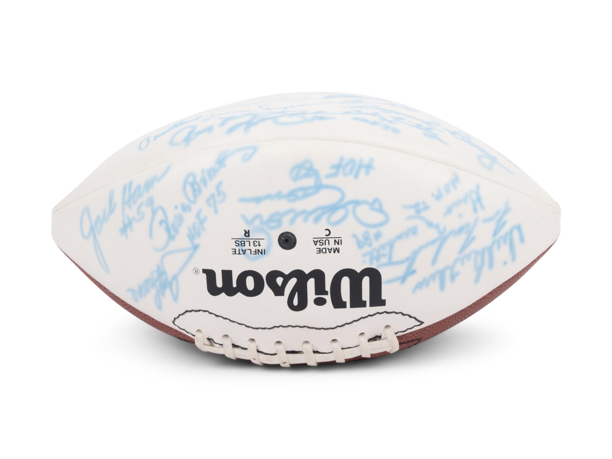 A Hall of Fame Multi Signed Autograph / 26 Signatures Football Including Orenthal James Simpson Full Name Signature (Beckett Authentication Services Letter),