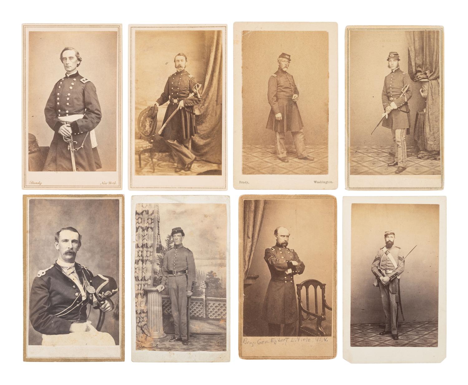 [CIVIL WAR]. A group of 20 CDVs of identified members of the 7th New York State Militia, incl. MOH recipient Rufus King.