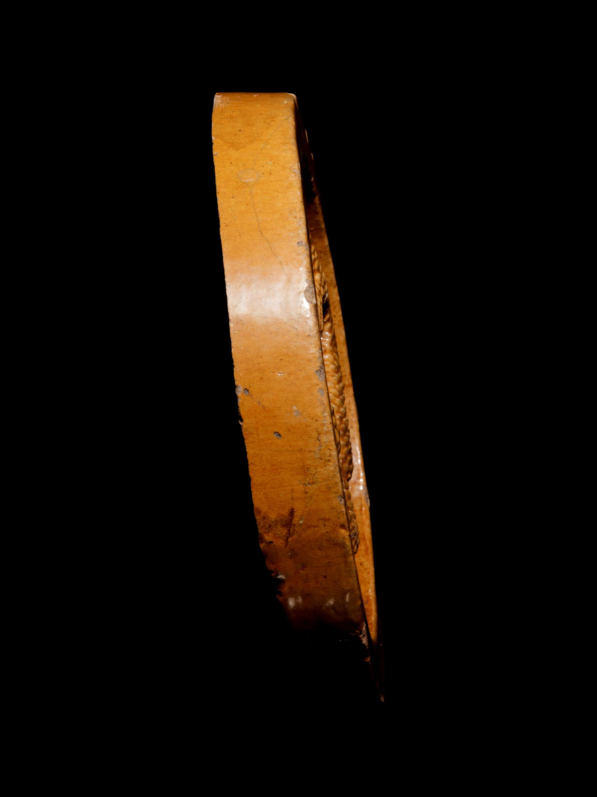 A Chinese Yellow Glazed ‘Dragon’ Roof Tile
