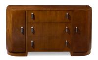 A Donald Deskey for Valentine-Seaver Co. Sideboard Height 36 x width 67 1/4 x depth 32 inches.